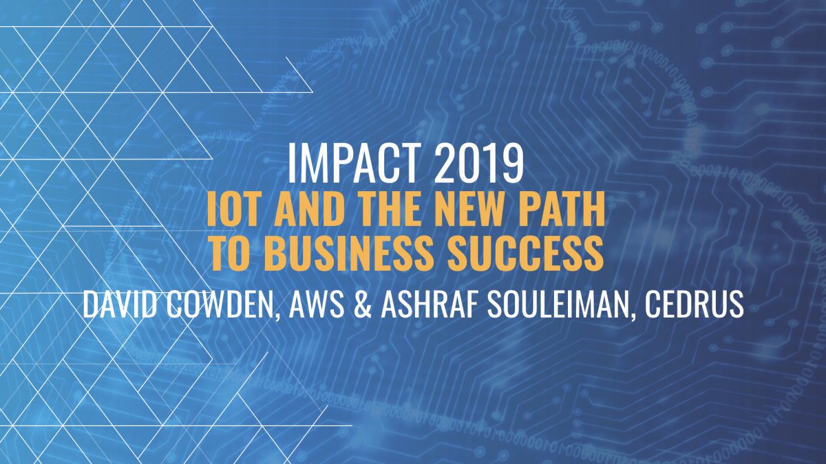 IoT and the New Path to Business Success - David Cowden, AWS & Ashraf Souleiman, Cedrus