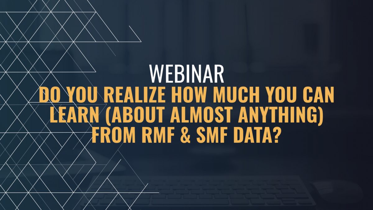 Do You Realize How Much You Can Learn (about almost anything) from RMF & SMF Data?